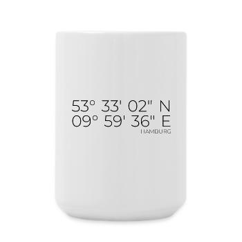 coordonnées Hambourg - Grande tasse 440 ml - blanc - Devant