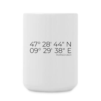 Coordinates Rorschach, Switzerland - Large Mug 440 ml - white - Front