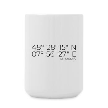 Koordinaten Offenburg - Große Tasse 440 ml - Weiß - Vorne