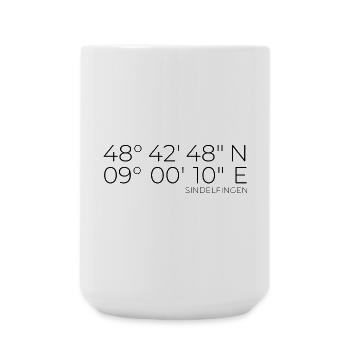 Koordinaten Sindelfingen - Große Tasse 440 ml - Weiß - Vorne