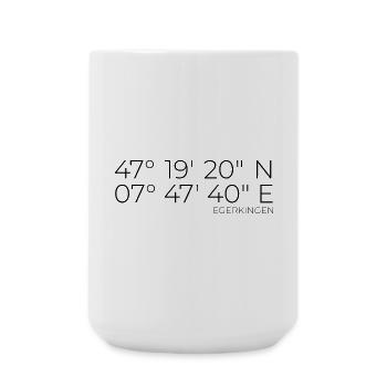 Coordinates Egerkingen, Switzerland - Large Mug 440 ml - white - Front
