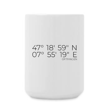 Koordinaten Oftringen Schweiz - Große Tasse 440 ml - Weiß - Vorne