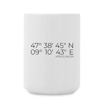 Koordinaten Kreuzlingen Schweiz - Große Tasse 440 ml - Weiß - Vorne
