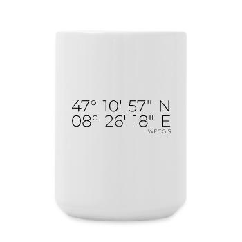 Koordinaten Weggis Luzern Schweiz - Große Tasse 440 ml - Weiß - Vorne
