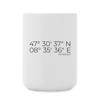 Coordonnées Embrach, Suisse - Grande tasse 440 ml - blanc - Devant