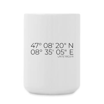Koordinaten Unterägeri Zug Schweiz - Große Tasse 440 ml - Weiß - Vorne