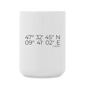 Coordinates Lindau Lake Constance - Large Mug 440 ml - white - Front
