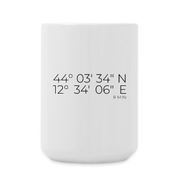 Koordinaten Rimini Italien - Große Tasse 440 ml - Weiß - Vorne