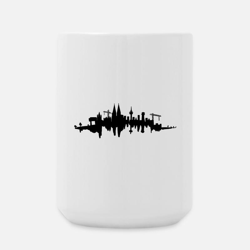Cologne skyline - Large Mug 440 ml - white