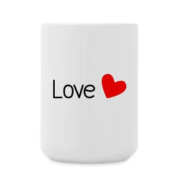 LOVE. COUPLE. JUST MARRIED. Bachelorette party. VALENTINE'S DAY. - Large Mug 440 ml - white - Front