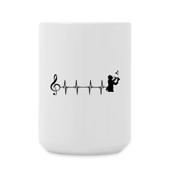 Saxophone Battement De Coeur - Grande tasse 440 ml - blanc - Devant