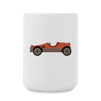Voiture de course texturée rouge - Grande tasse 440 ml - blanc - Devant