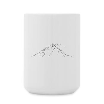 mountain - Large Mug 440 ml - white - Front