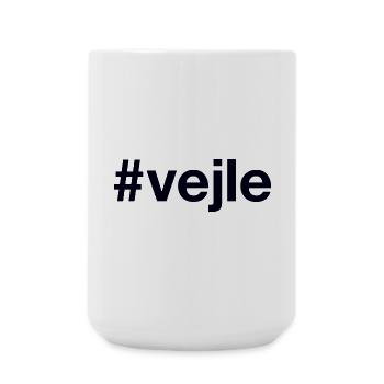 VEJLE Hashtag Denmark Dänemark - Große Tasse 440 ml - Weiß - Vorne
