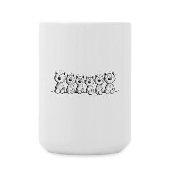 Cats Family Cat Friend Cat Team - Large Mug 440 ml - white - Front