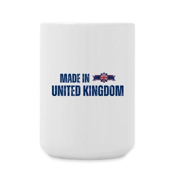 Hergestellt in Großbritannien, britischer Stolz - Große Tasse 440 ml - Weiß - Vorne
