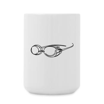 Swimming Goggles Graphic - Large Mug 440 ml - white - Front