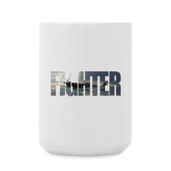 Fighter Spitfire - Large Mug 440 ml - white - Front