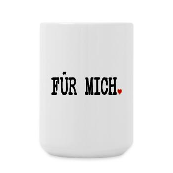 BOTSCHAFT ACHTSAMKEIT MIT HERZ FÜR MICH - Große Tasse 440 ml - Weiß - Vorne