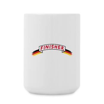 FINISHER RUN Banderole Germany Marathon - Large Mug 440 ml - white - Front