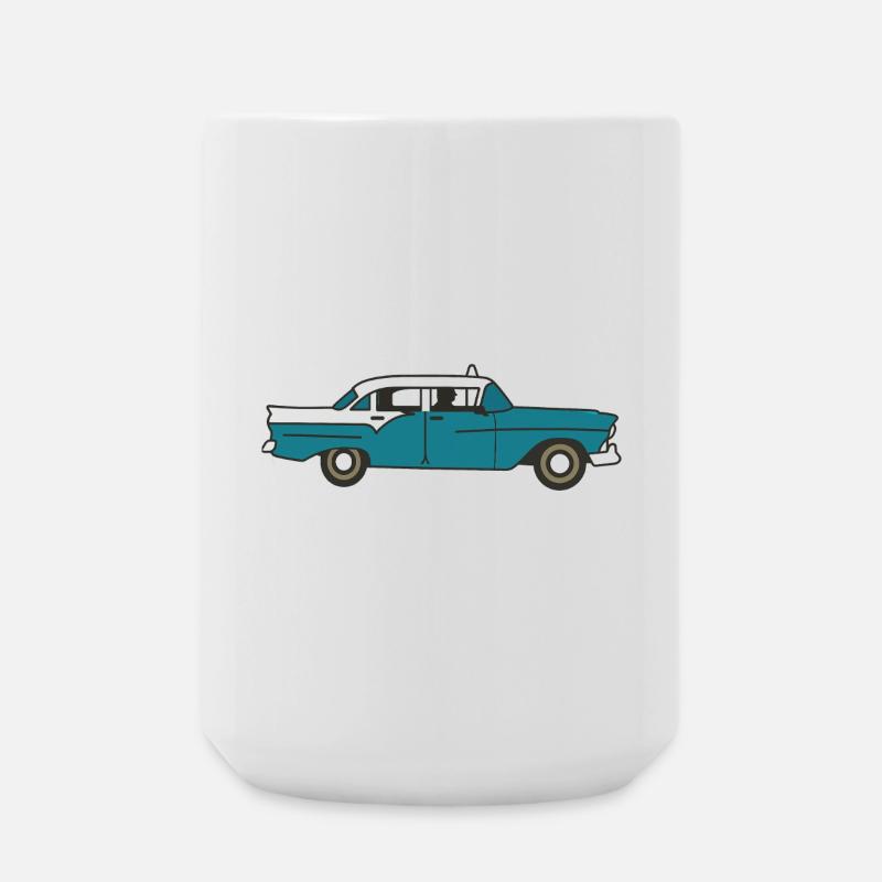 Vintage Cuban Car - Large Mug 440 ml - white