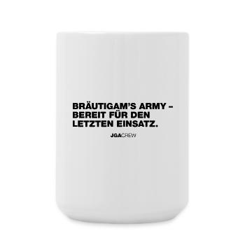 Bräutigams Army (Bachelor Party) - Large Mug 440 ml - white - Front