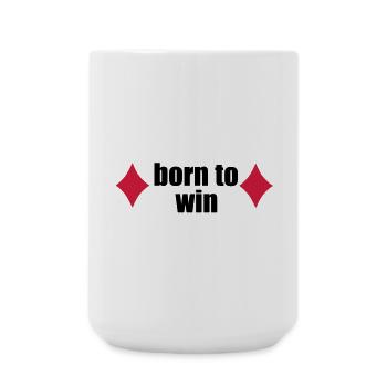 poker - Große Tasse 440 ml - Weiß - Vorne