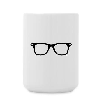 lunettes de hippie ballot - Grande tasse 440 ml - blanc - Devant