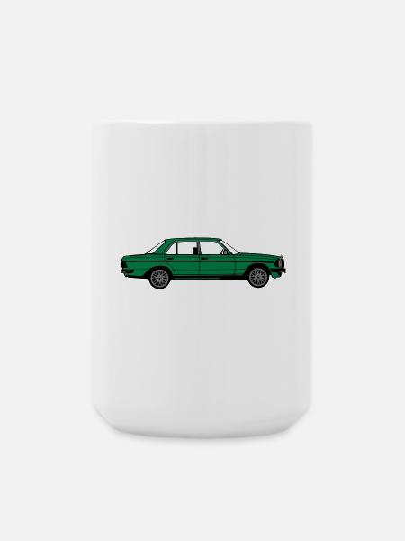 MB W123 ,Youngtimer ,Oldtimer, seitlich ..(25) - Große Tasse 440 ml - Weiß