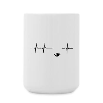 Fallschirmspringer Puls - Große Tasse 440 ml - Weiß - Vorne