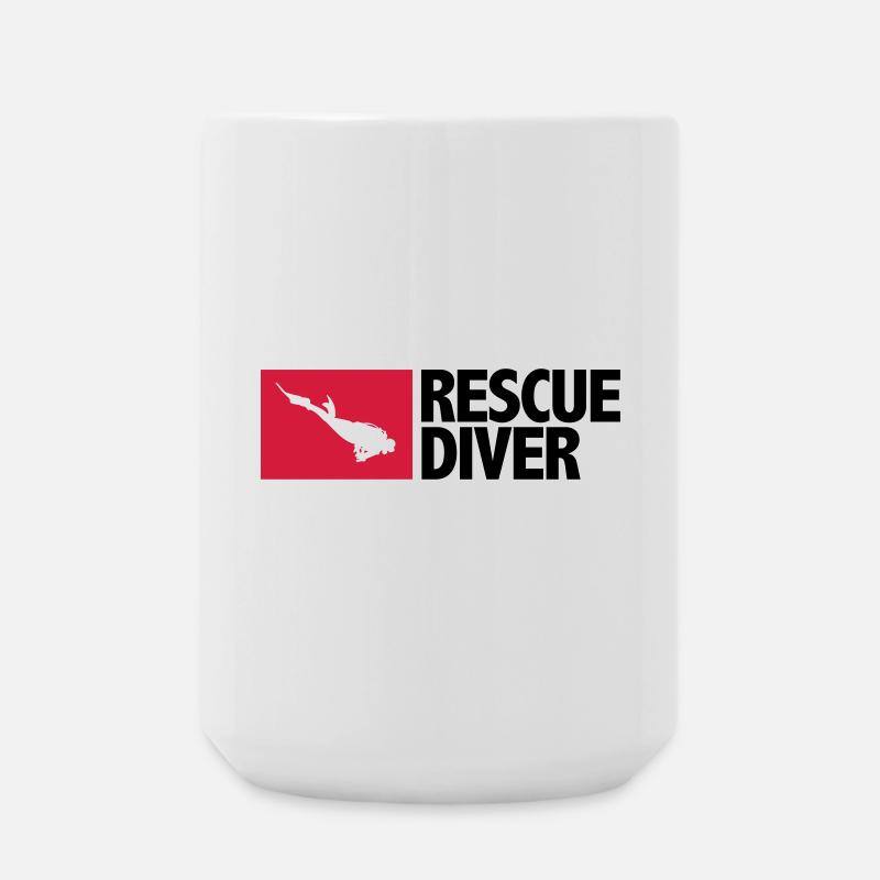 Rescue Diver - Grande tasse 440 ml - blanc