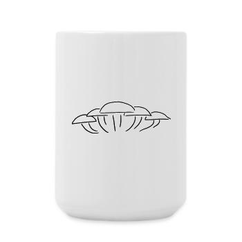 Mushroom Group - A group of mushrooms - Large Mug 440 ml - white - Front