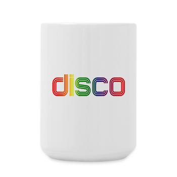 Disco Spectrum Neon Retro - Large Mug 440 ml - white - Front