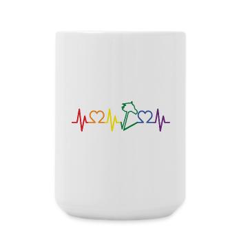 Hobby Horse Heartbeat - Große Tasse 440 ml - Weiß - Vorne
