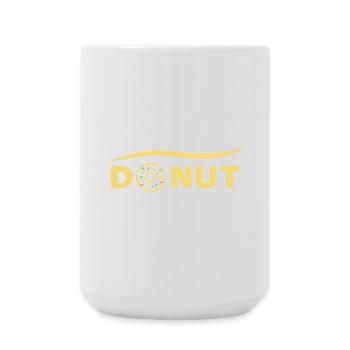 | de lettrage DONUT allégation de beignet - Grande tasse 440 ml - blanc - Devant