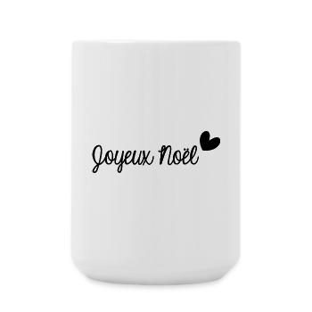 NOËL. JOYEUX NOËL. MERRY CHRISTMAS. NOUVEL AN - Grande tasse 440 ml - blanc - Devant