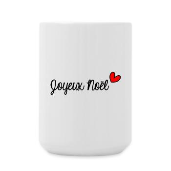 JOYEUX NOËL. NOËL. MERRY CHRISTMAS. NOUVEL AN - Grande tasse 440 ml - blanc - Devant