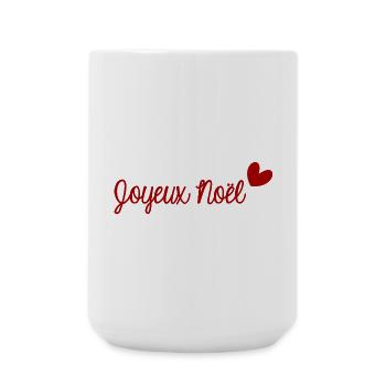 NOËL. JOYEUX NOËL. MERRY CHRISTMAS. NOUVEL AN - Grande tasse 440 ml - blanc - Devant