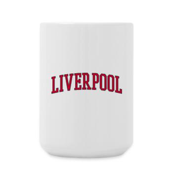 Liverpool Varsity Lettering Design - Large Mug 440 ml - white - Front