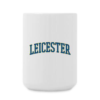 Mot de lycée Varsity de Leicester - Grande tasse 440 ml - blanc - Devant