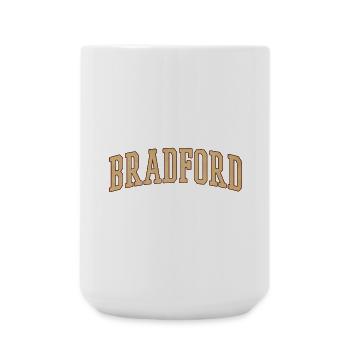 Bradford Vintage Block Font - Large Mug 440 ml - white - Front