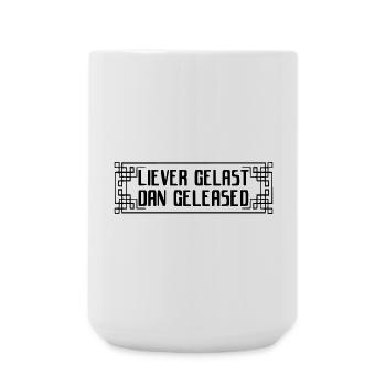 Geschweißter statt geleaster Aufkleber * - Große Tasse 440 ml - Weiß - Vorne