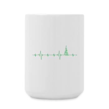 Arbre de Noël Pulsation Oeuvre - Grande tasse 440 ml - blanc - Devant