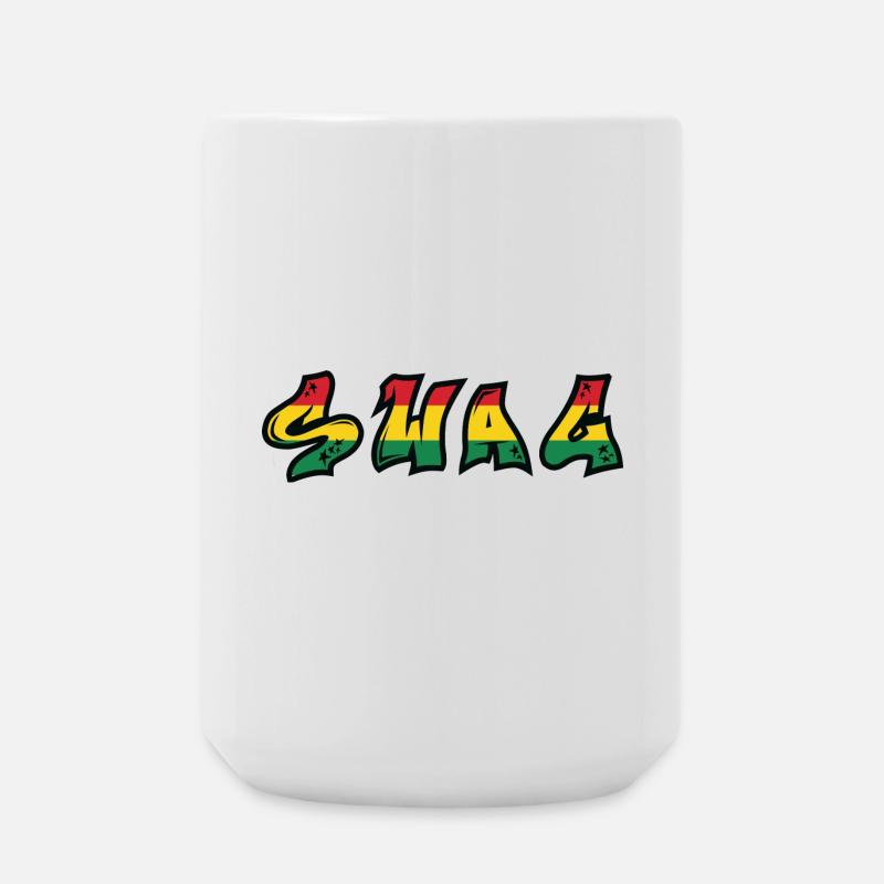 SWAG Rastafari Graffiti Font - Large Mug 440 ml - white