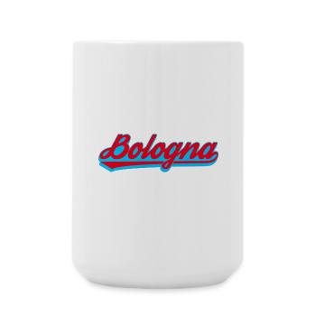 Bologna Neon Script Logo - Große Tasse 440 ml - Weiß - Vorne
