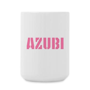 Azubi Tshirt 5 23 rosa - Große Tasse 440 ml - Weiß - Vorne