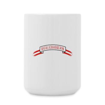 Amateur de bière avec drapeau autrichien - Grande tasse 440 ml - blanc - Devant