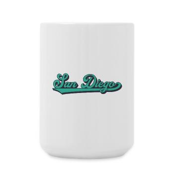 San Diego Script Retro Wave - Large Mug 440 ml - white - Front