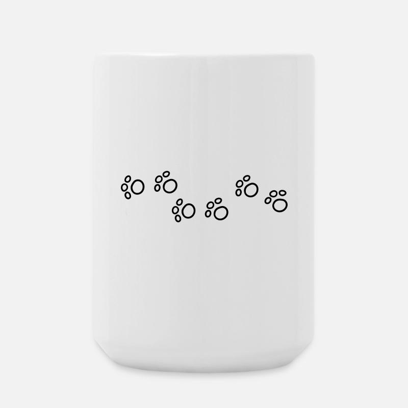 Cartoon Katzen Pfoten - Große Tasse 440 ml - Weiß
