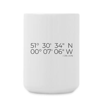 coordinates London - Large Mug 440 ml - white - Front